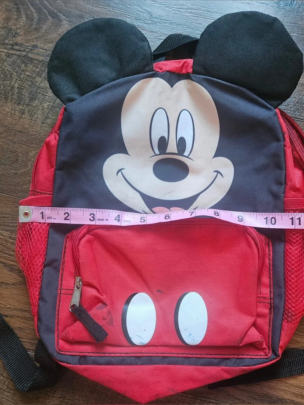 Disney Red and Black Mickey Mouse Kids Backpack with Ears